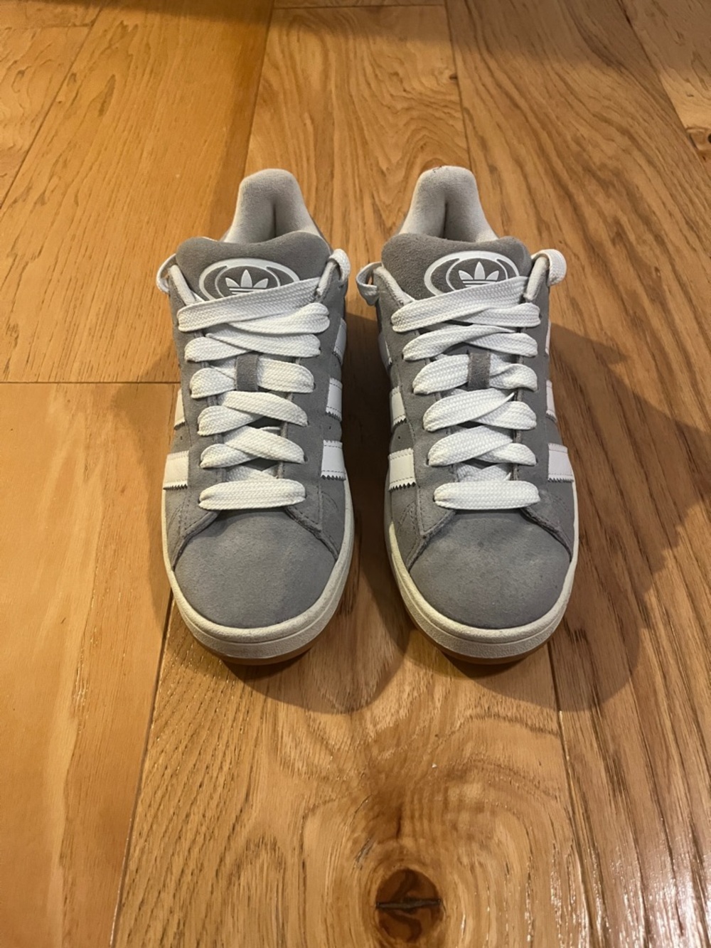 adidas Campus 00s Women’s Gray Suede Sneakers with White Three Stripes